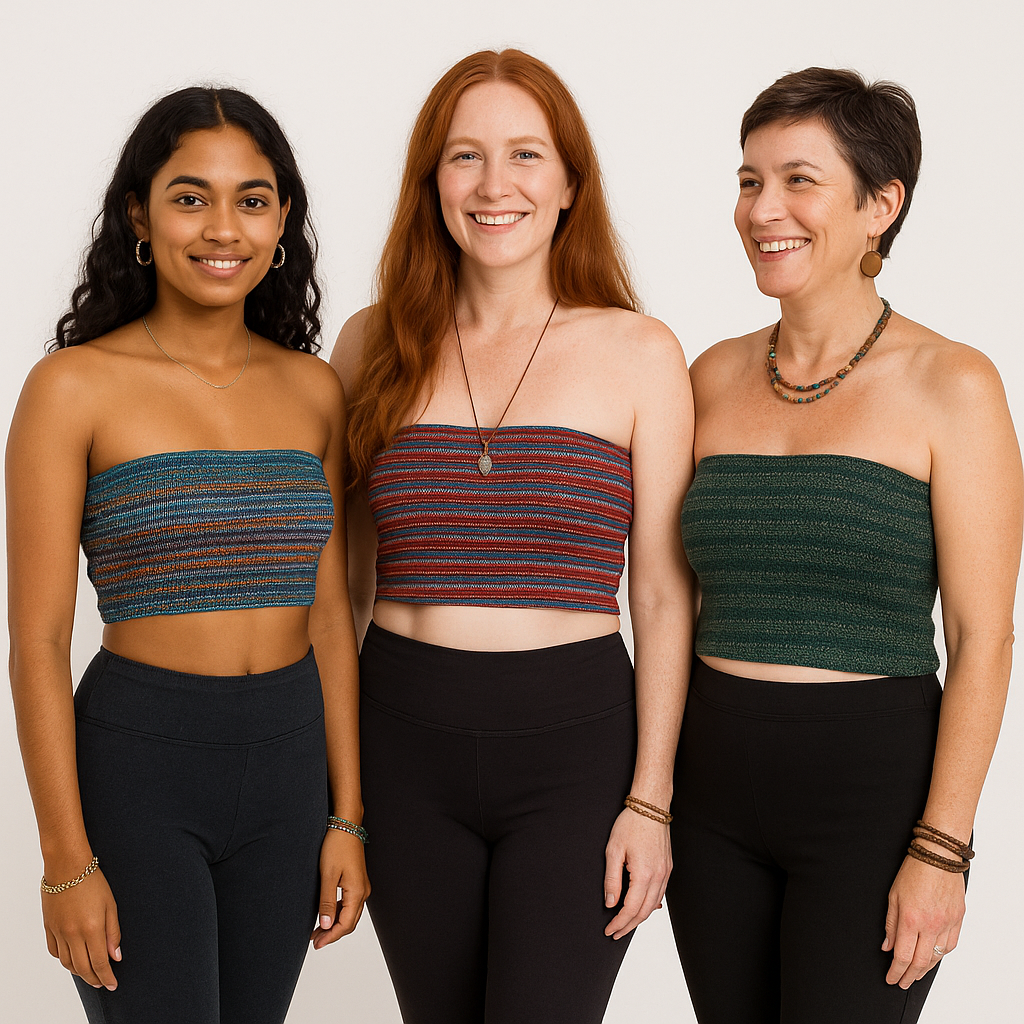 Woven Cotton Bandeau Boob Tube Top