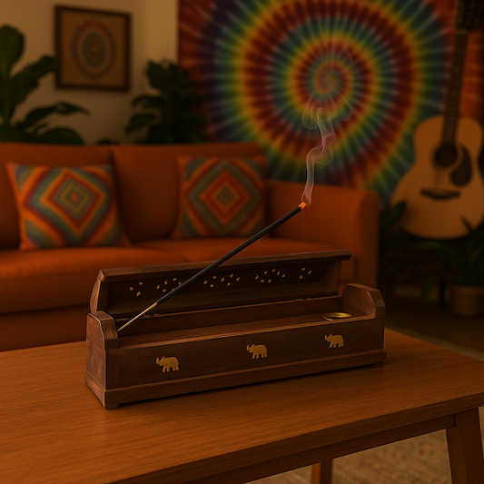 Mango Wood Incense Burner Box