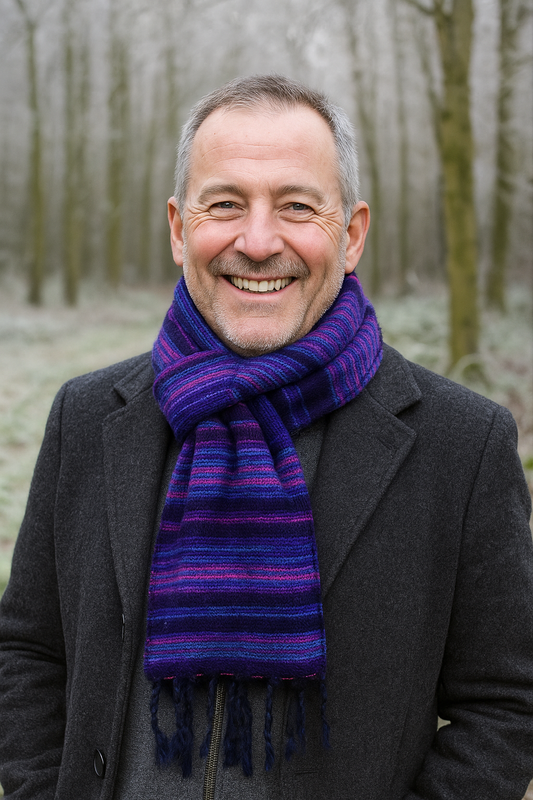 Striped Fleece Scarf