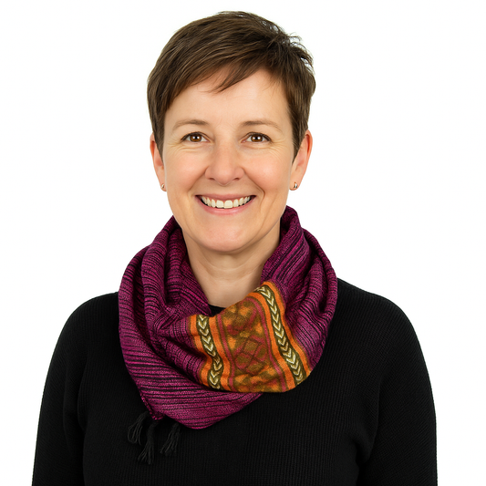 Blended Stripe Fleece Scarf