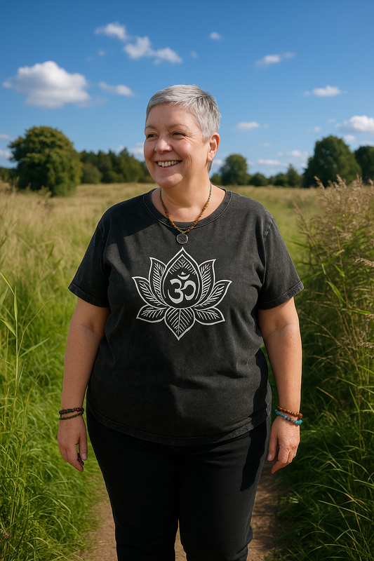 Lotus Print T Shirt Top