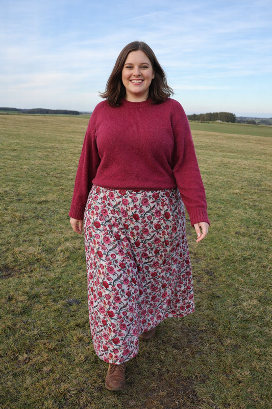 Indian Block Print Cotton Wrap Skirt