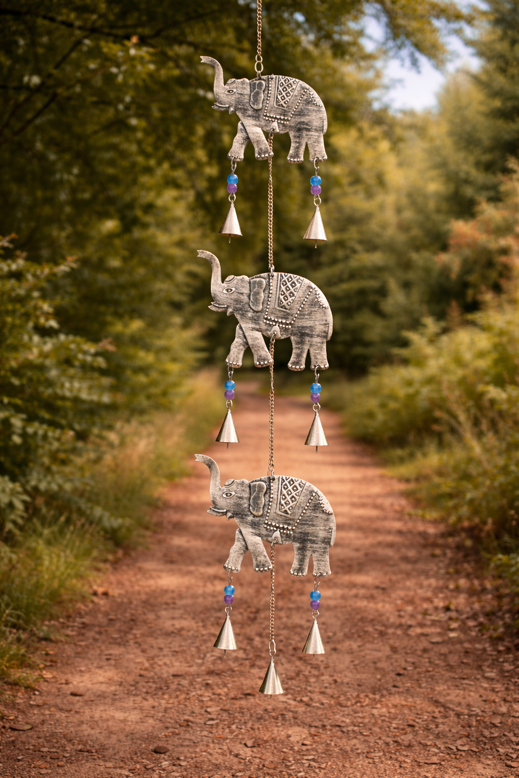 Long Metal Elephant Wall Hanging