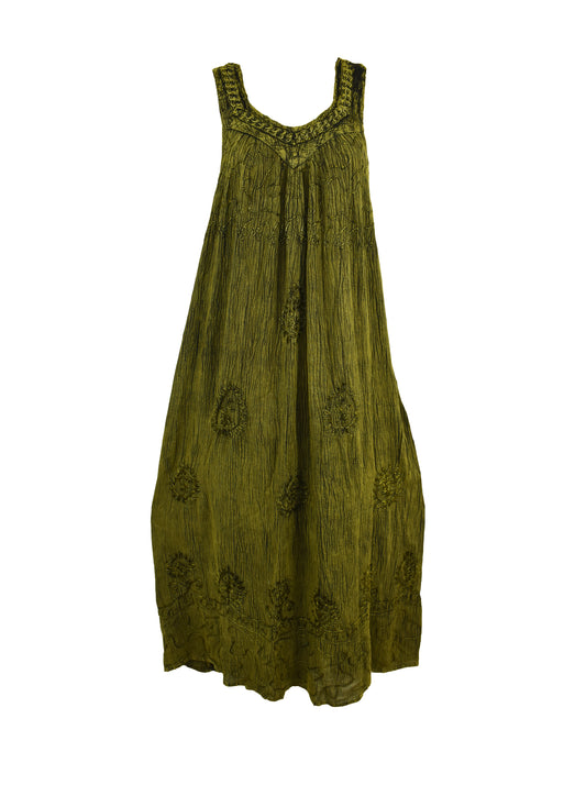 Gaia Embroidered Umbrella Dress