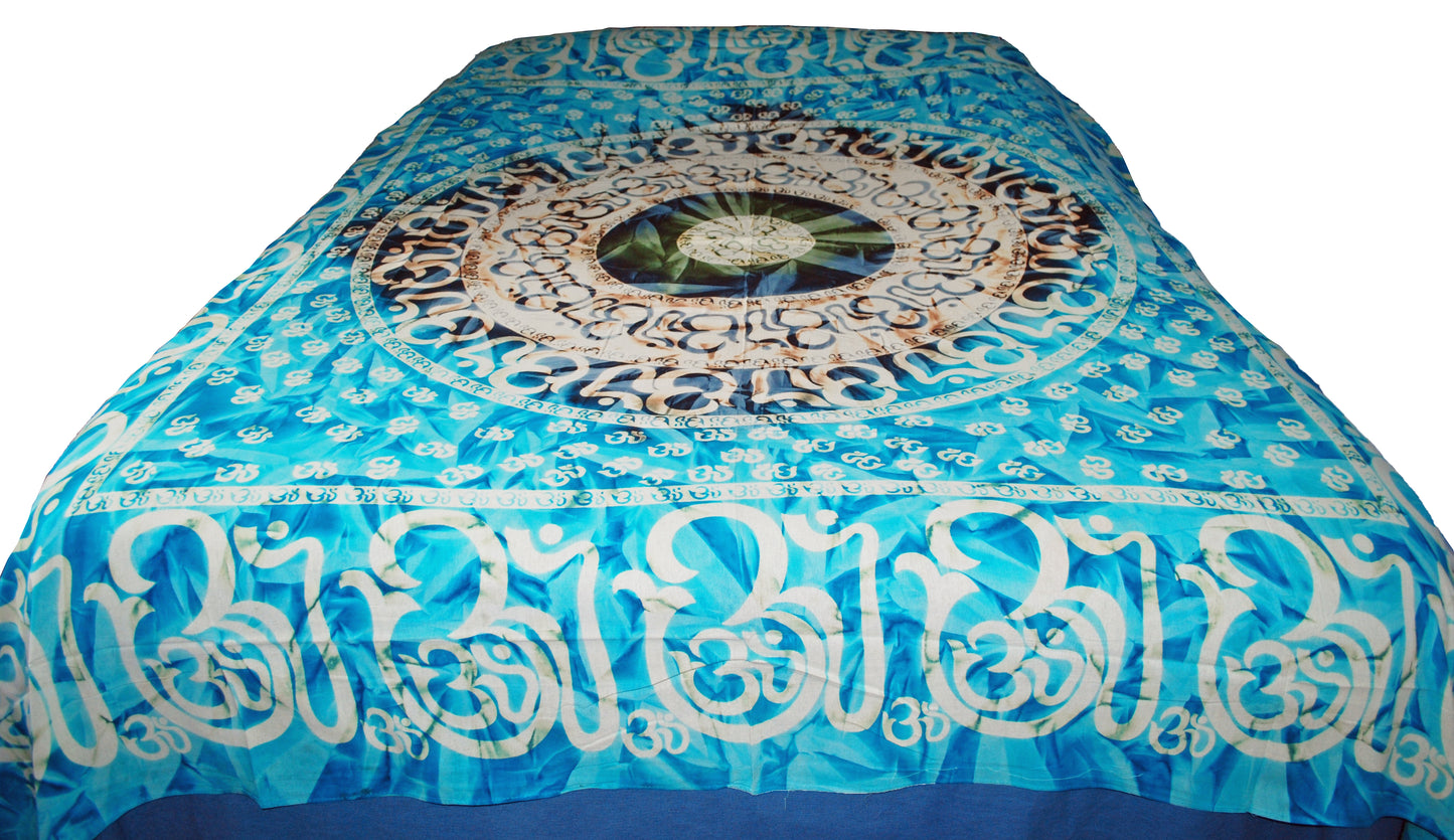 Tie Dye Om Bed Throw