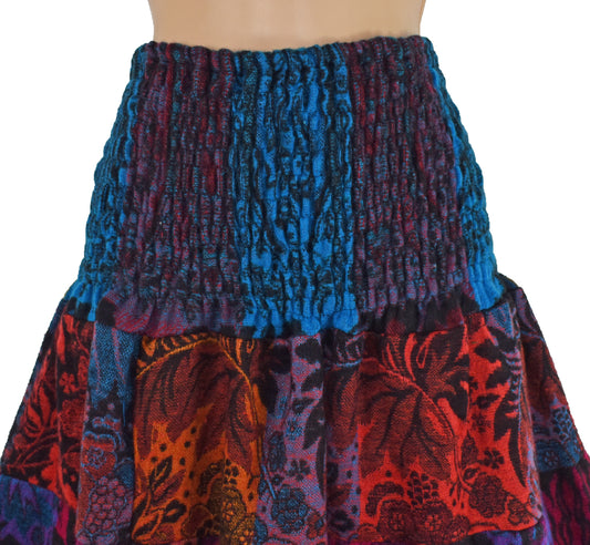 Fleece Patchwork Skirt