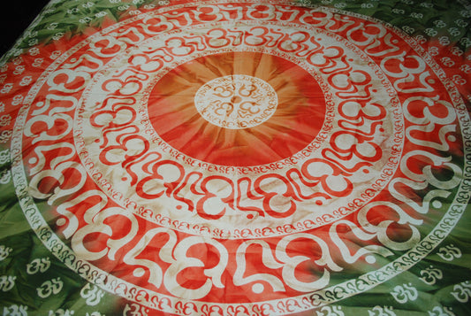 Tie Dye Om Bed Throw