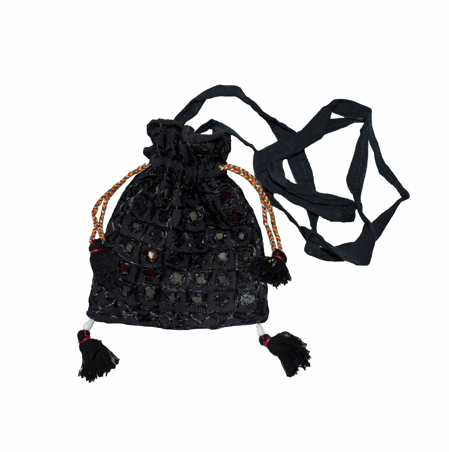 Assorted Recycled Mirror Drawstring Bag