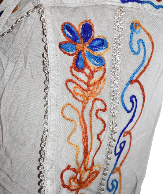 Embroidered Fisherman Style Trousers