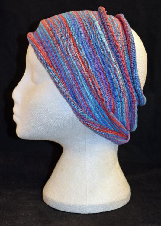 Double Length Striped Cotton Hair Band