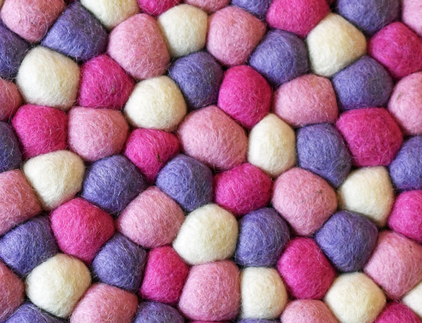 Large Light Pink Felt Ball Mat 20cm