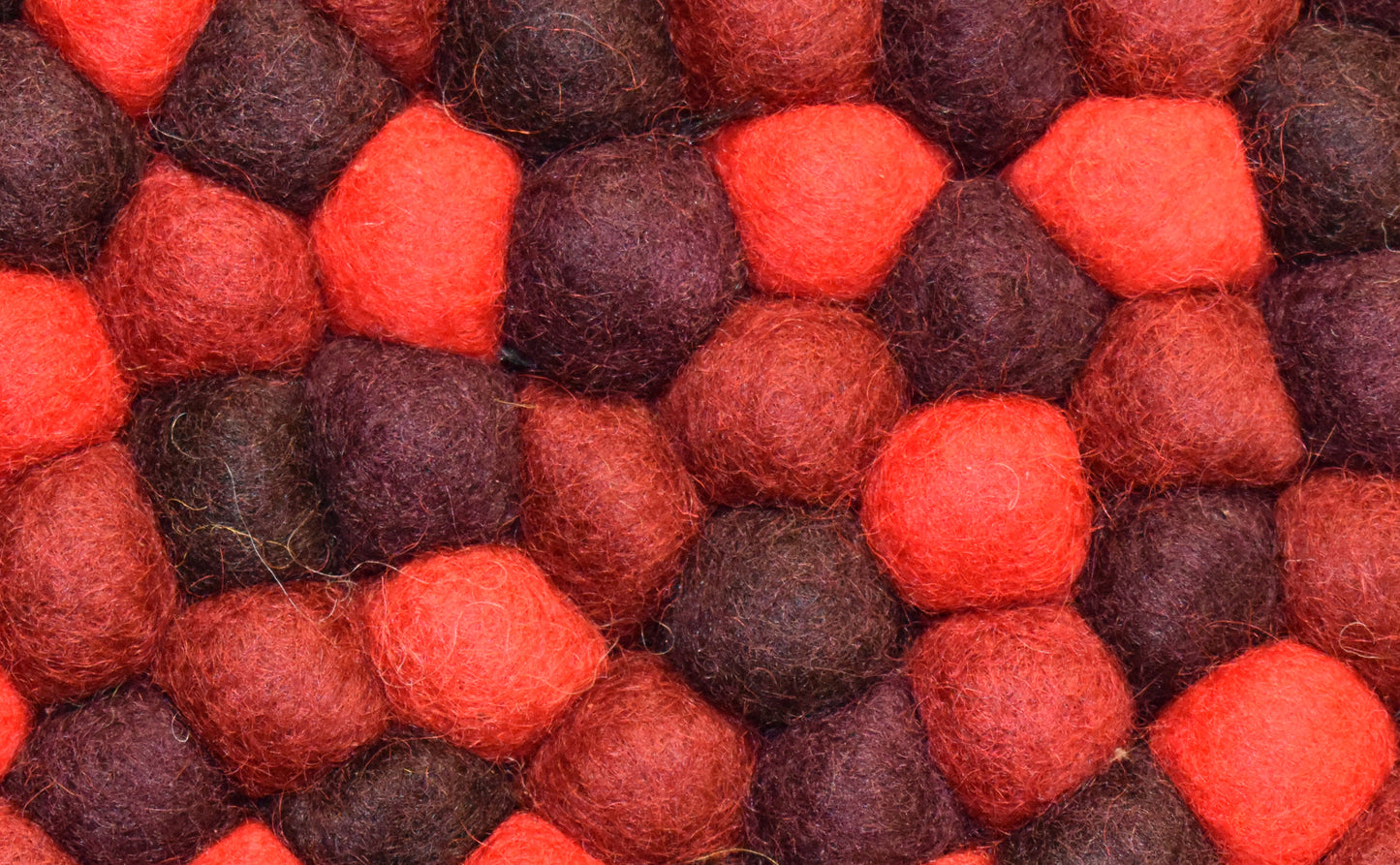 Large Red Felt Ball Mat 20cm