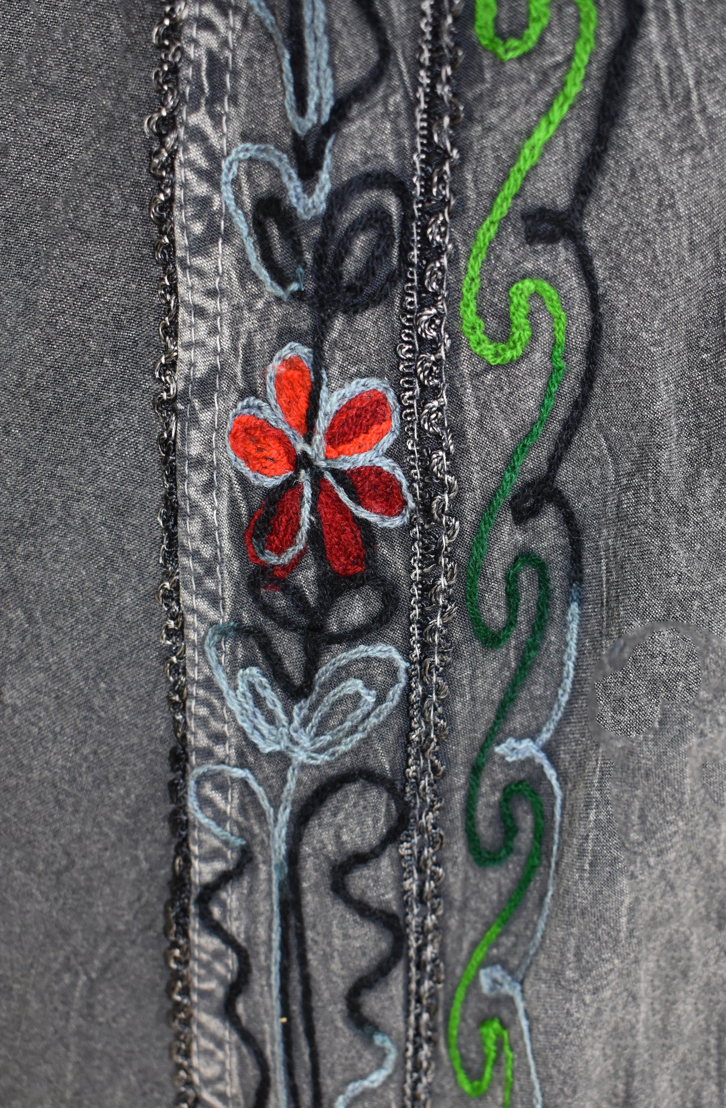 Embroidered Fisherman Style Trousers