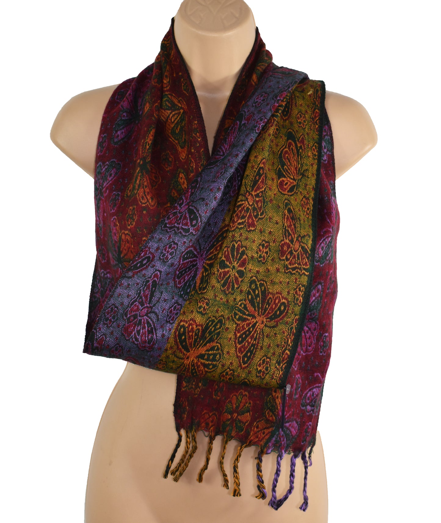 Butterfly Pattern Fleece Scarf