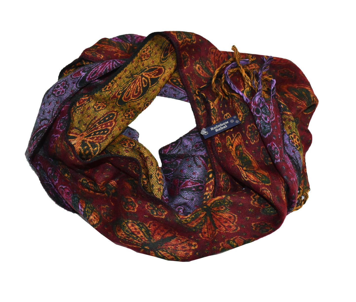 Butterfly Pattern Fleece Scarf