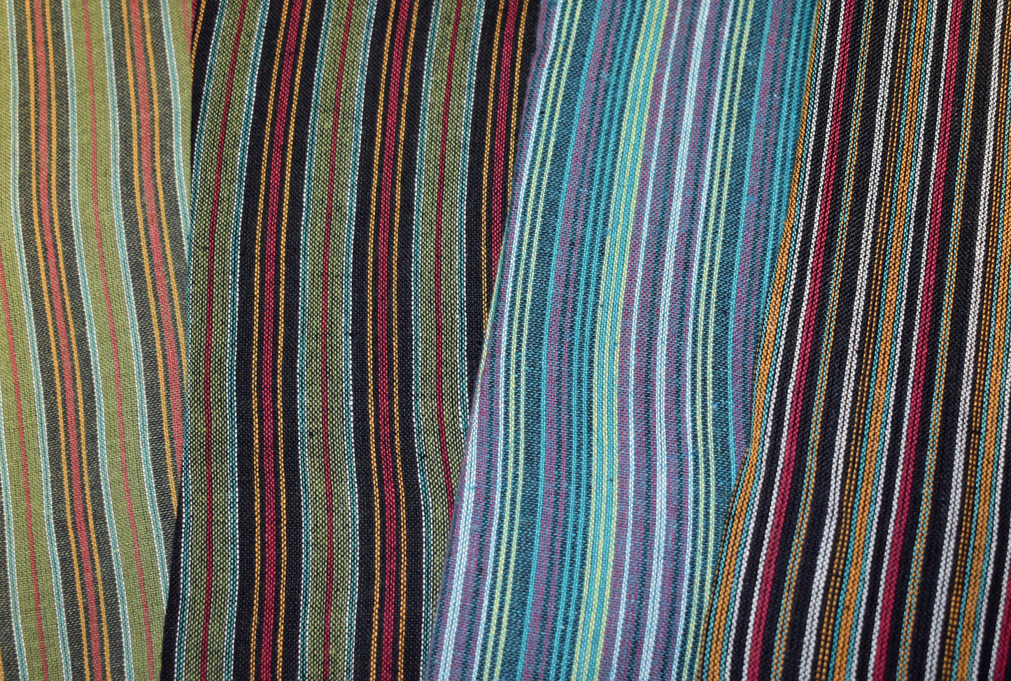 Striped Cotton Collarless Shirt