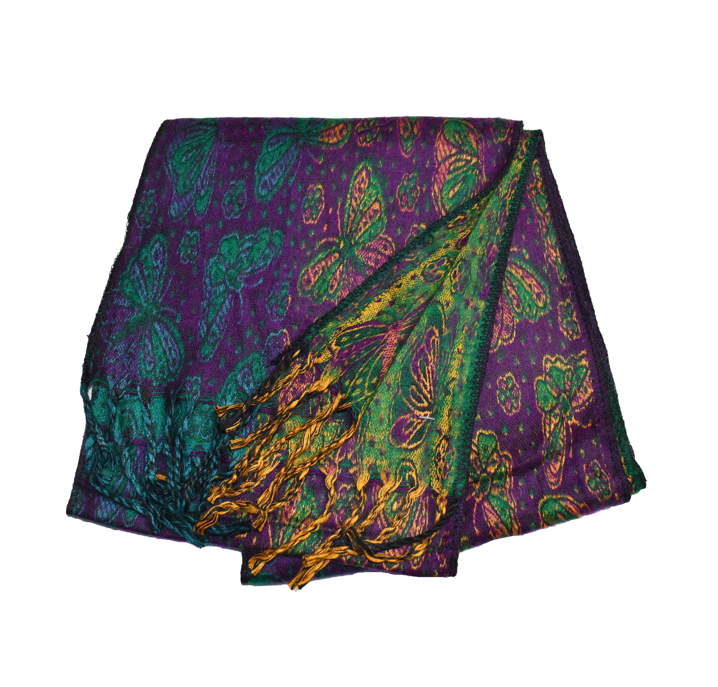 Butterfly Pattern Fleece Scarf