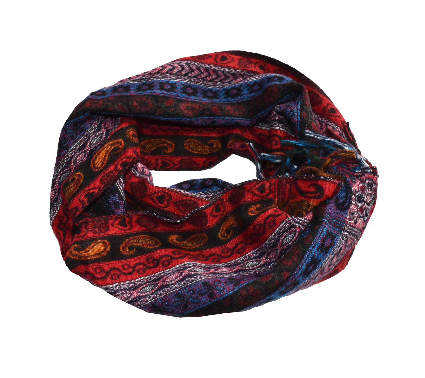 Paisley Stripe Fleece Scarf