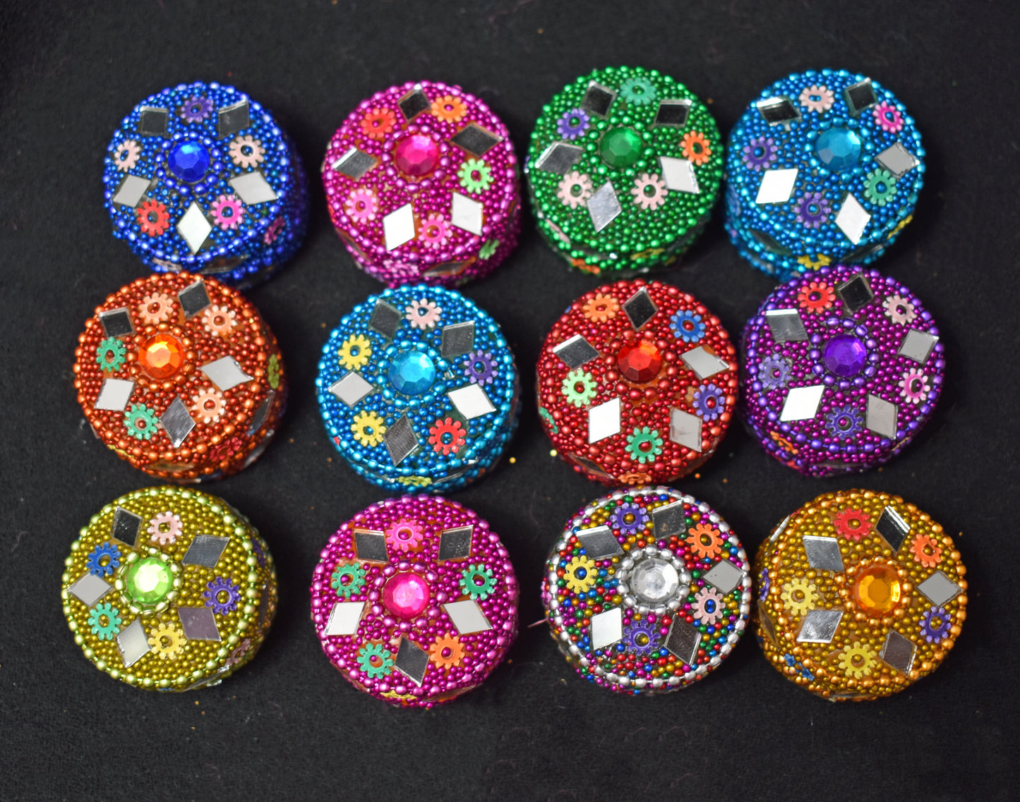 Rainbow Trinket Pill Boxes x 12