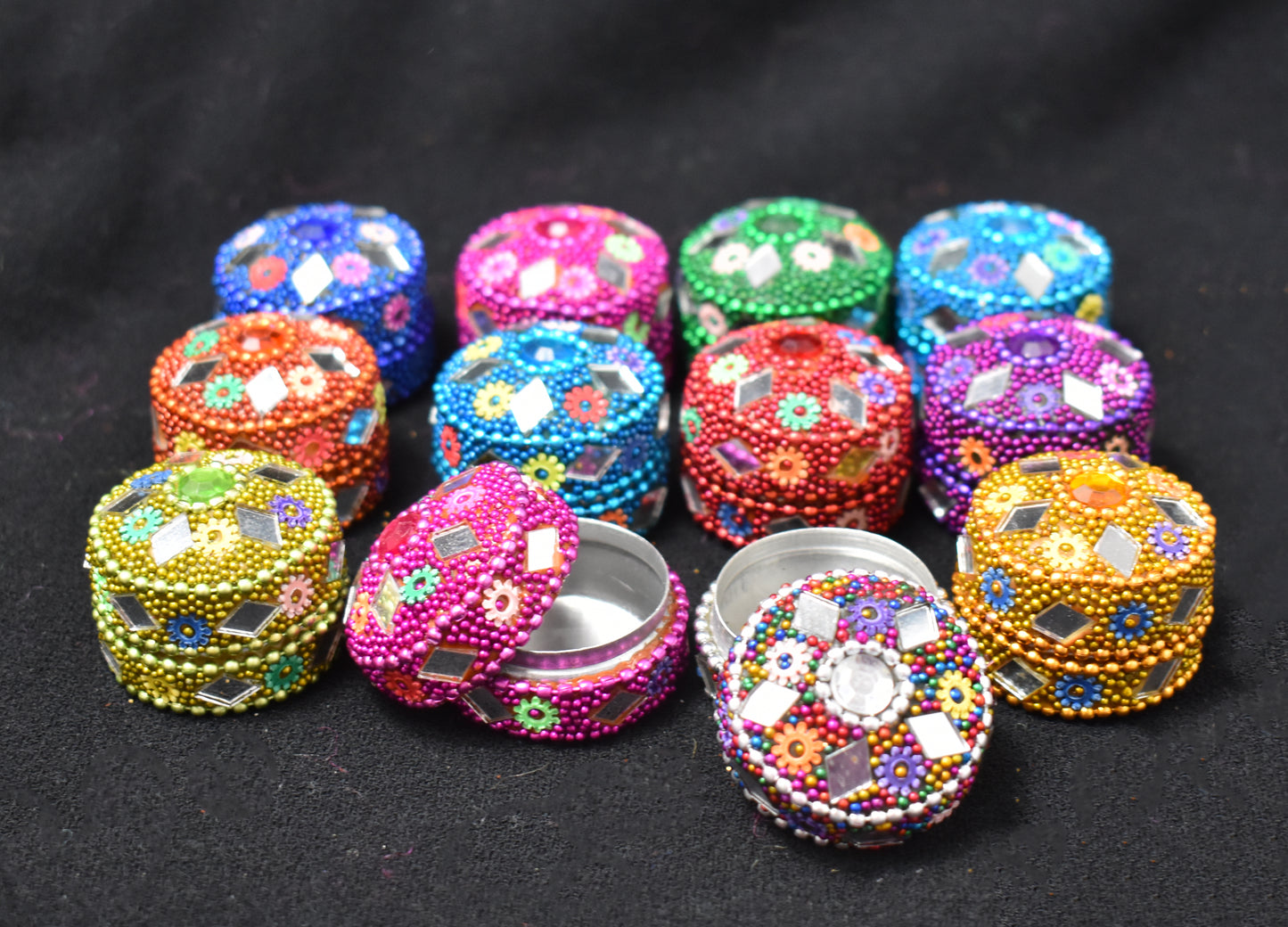 Rainbow Trinket Pill Boxes x 12