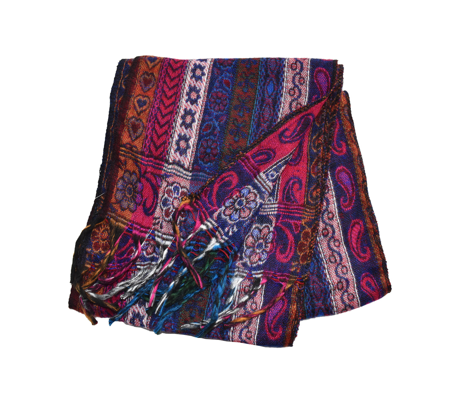 Paisley Stripe Fleece Scarf