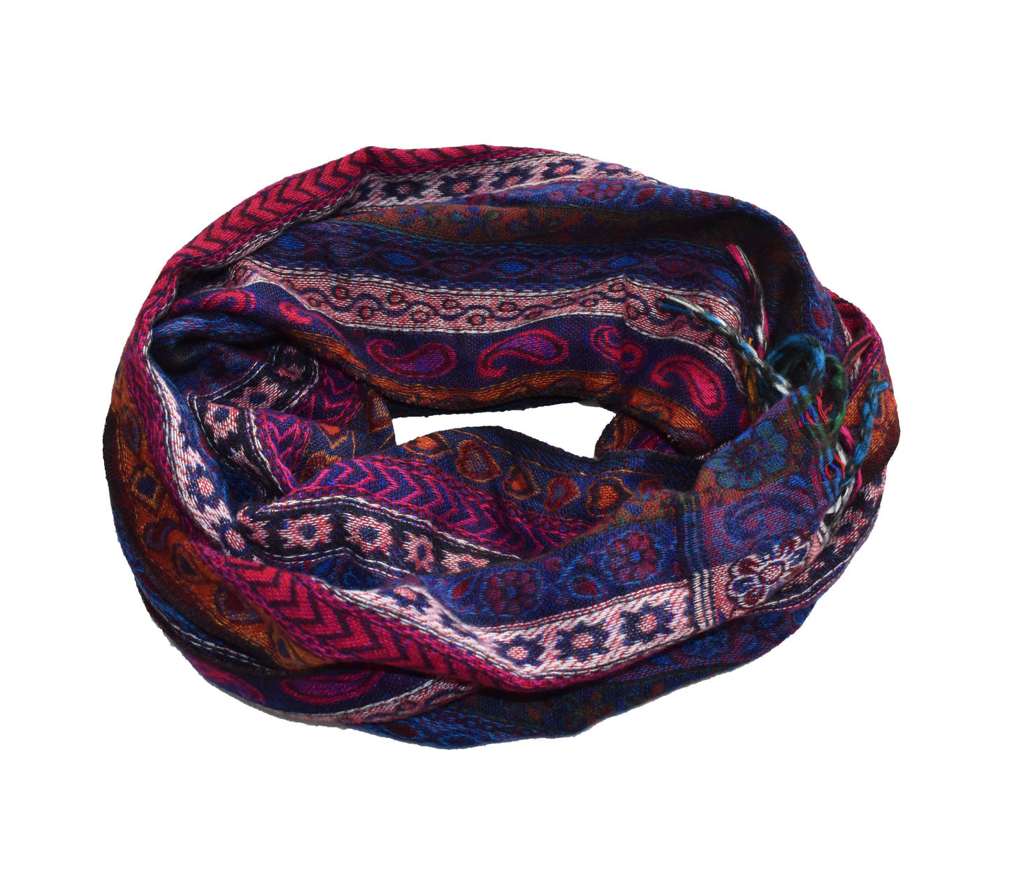 Paisley Stripe Fleece Scarf