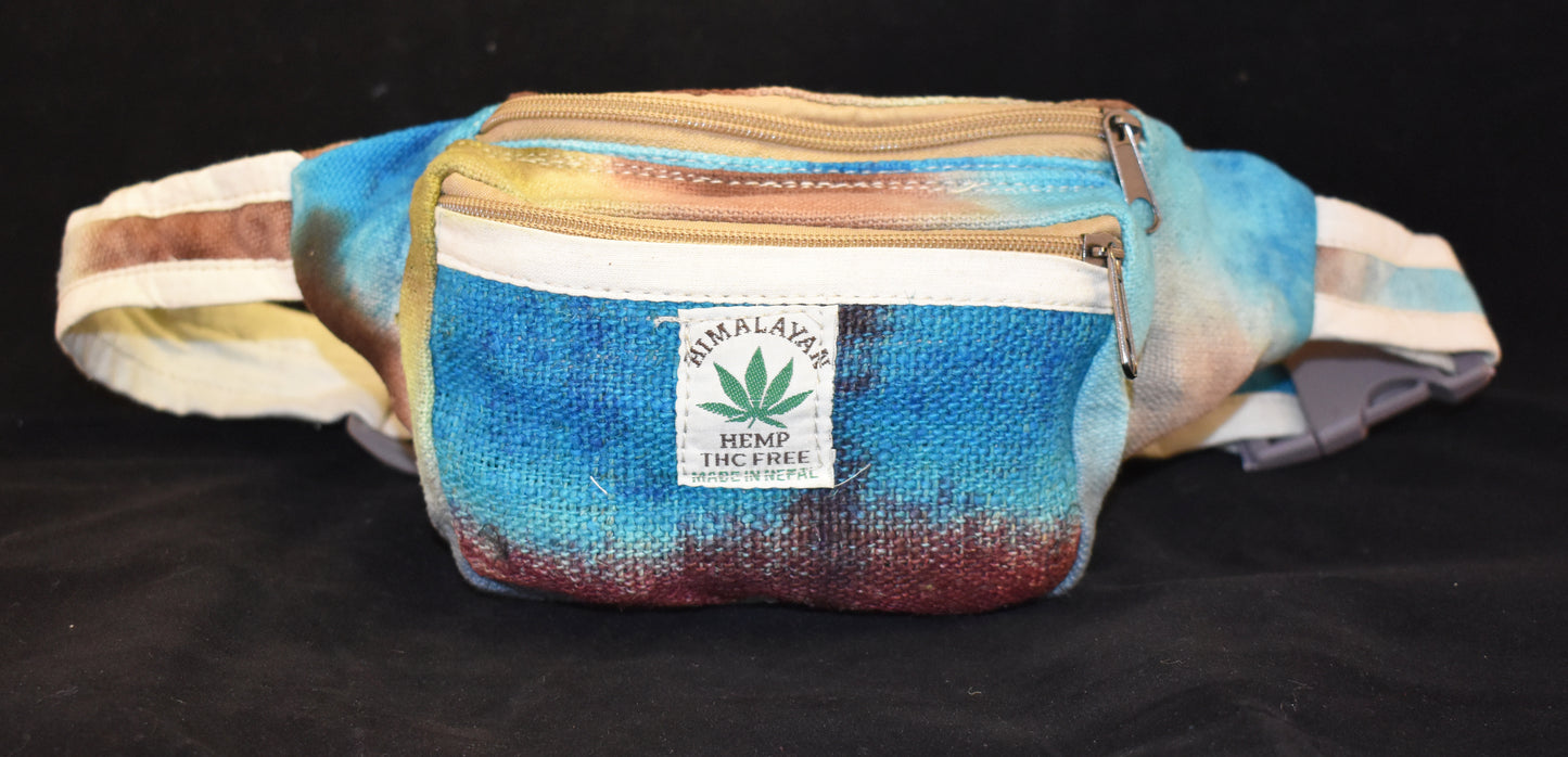 Tie Dye Hemp & Cotton Bum Bag