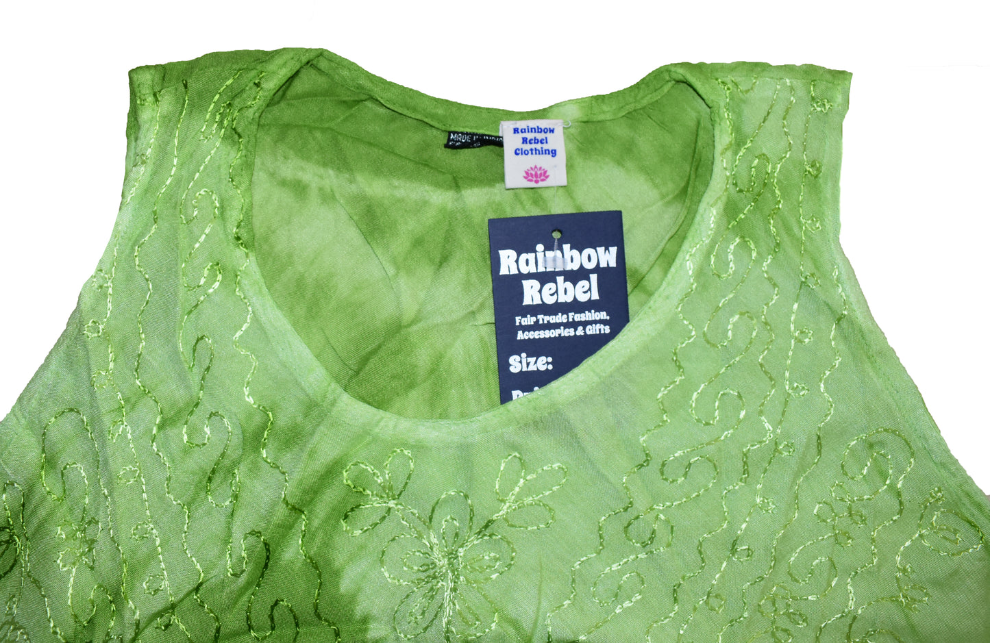 Tie Dye Embroidered Umbrella Dress