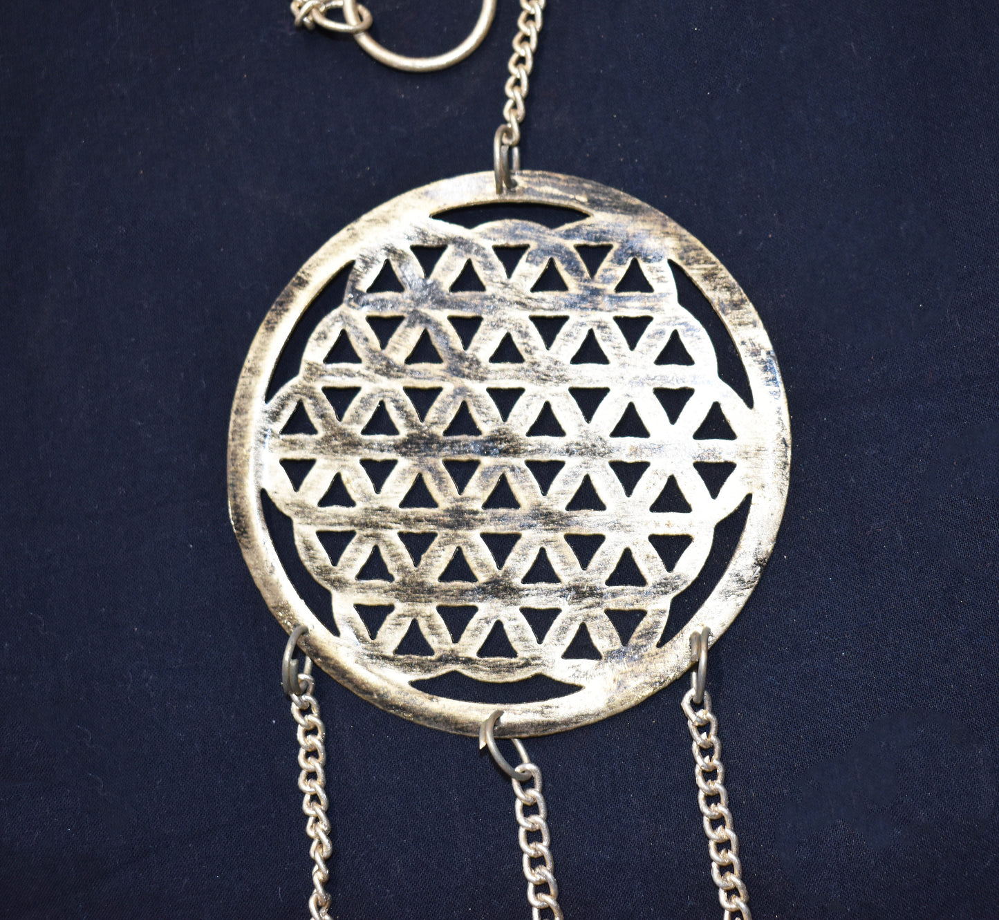 Metal Circle of Life Wall Hanging (Gold)