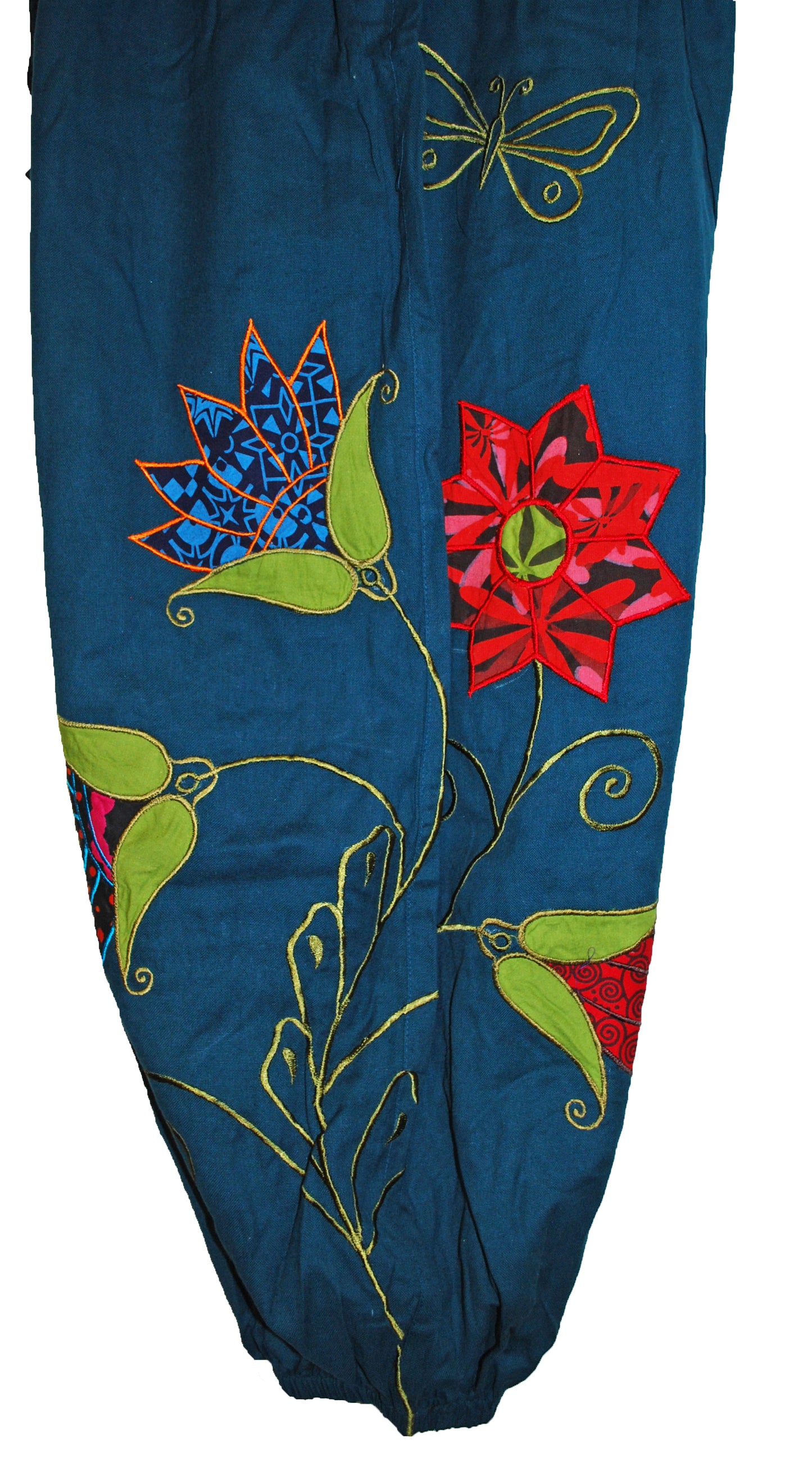 Hippy Butterfly Pattern Cotton Trousers