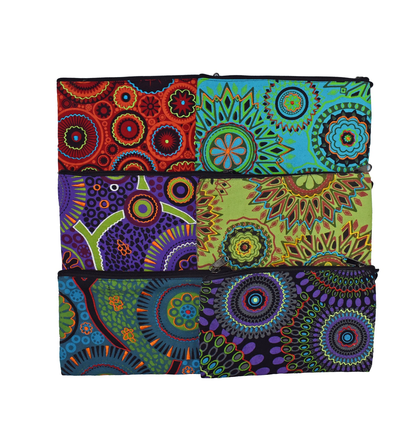 Large Printed & Embroidered Cotton Purse