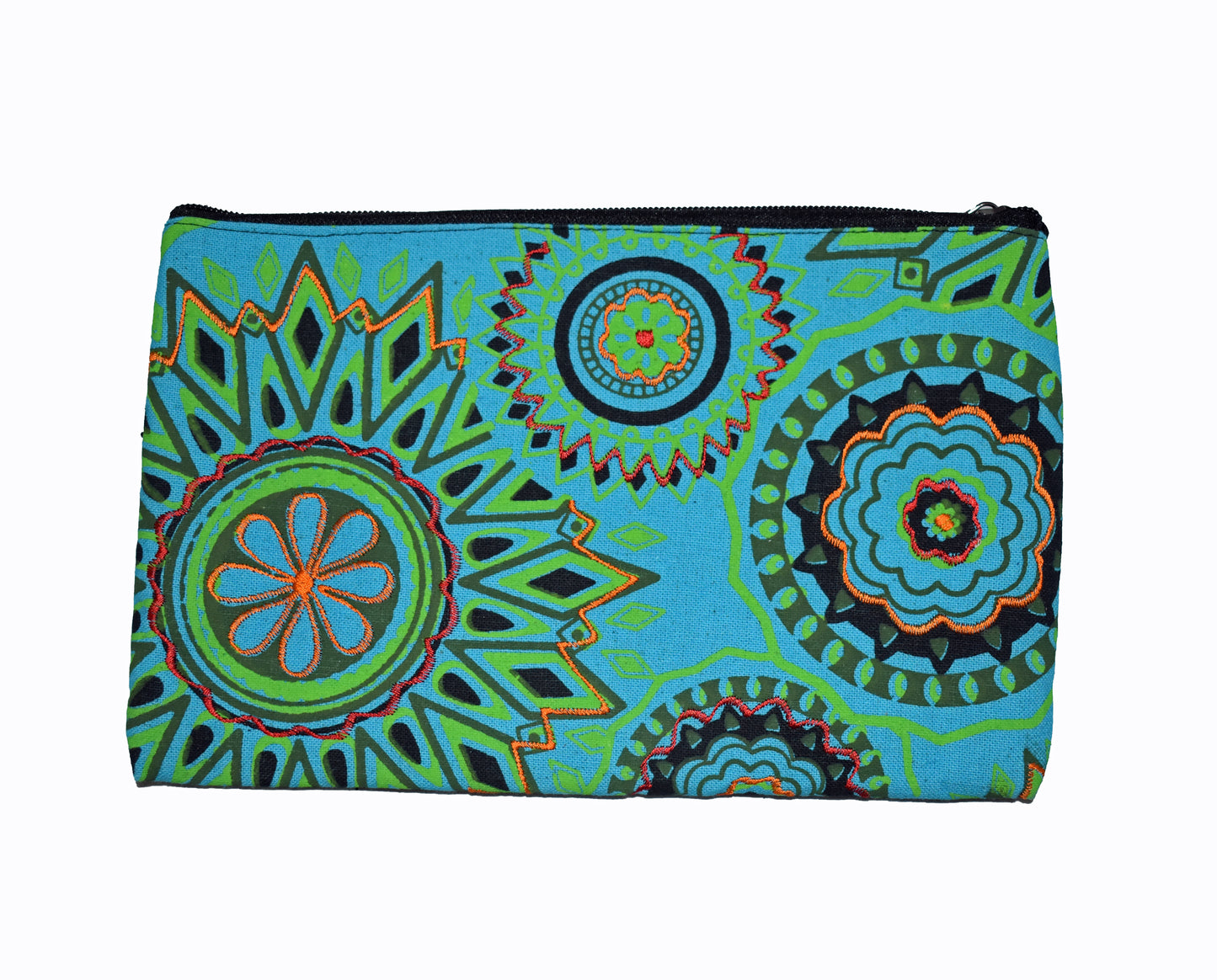 Large Printed & Embroidered Cotton Purse