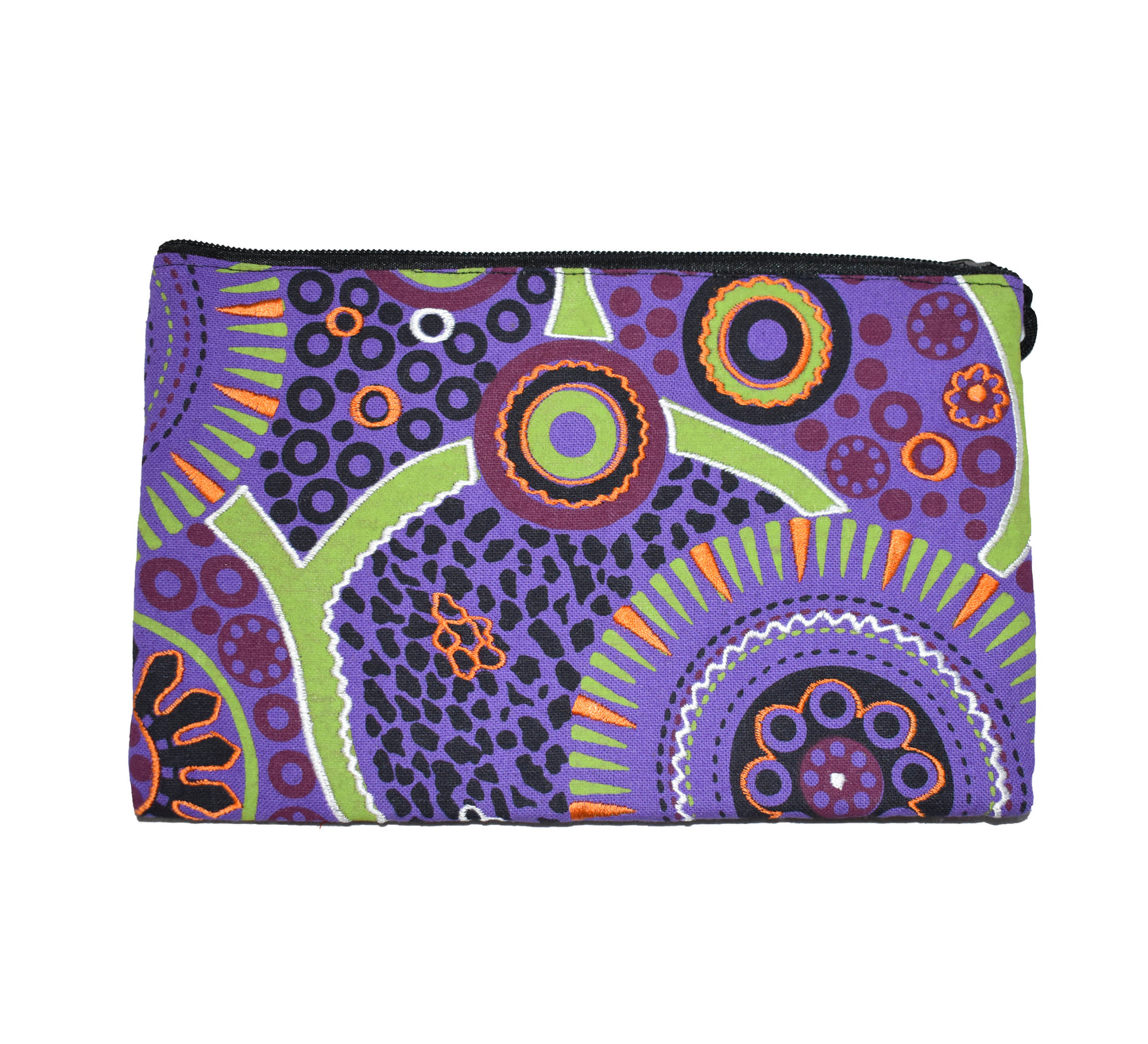 Large Printed & Embroidered Cotton Purse