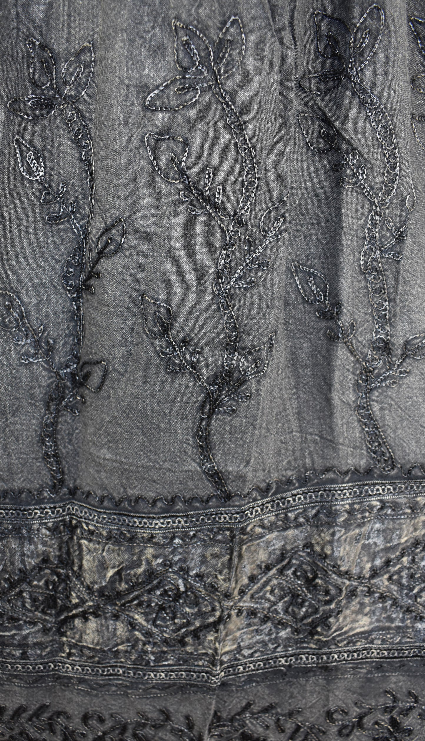 Embroidered Viscose Skirt
