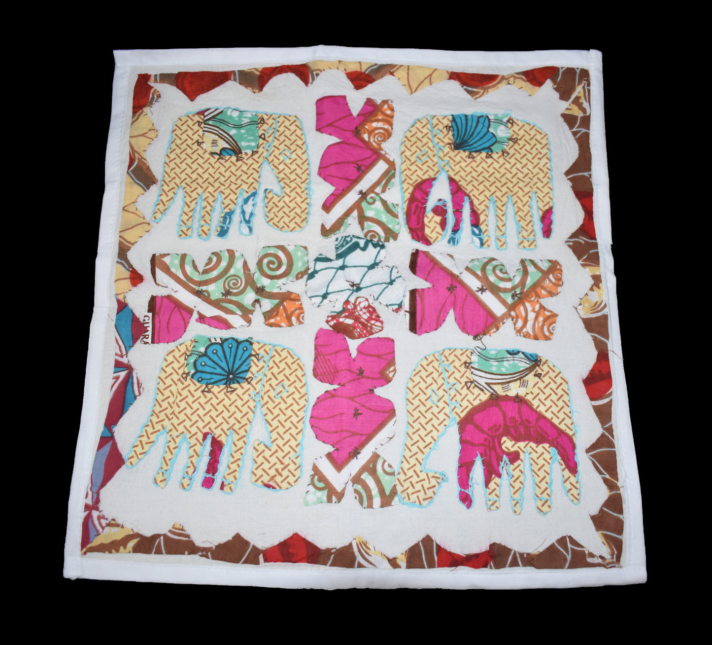 Elephant Pattern Recycled Fabric Cushion Covers