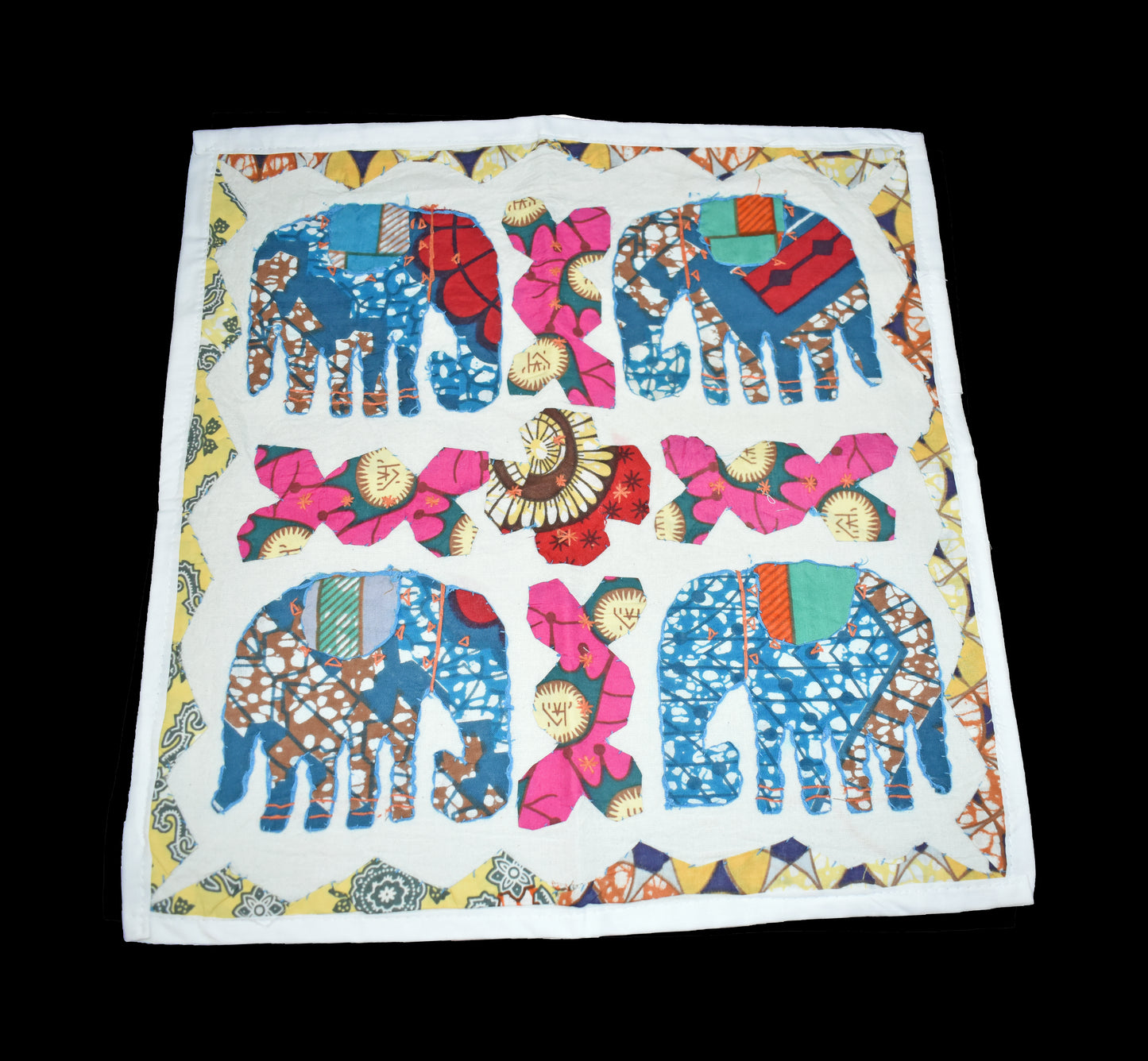 Elephant Pattern Recycled Fabric Cushion Covers