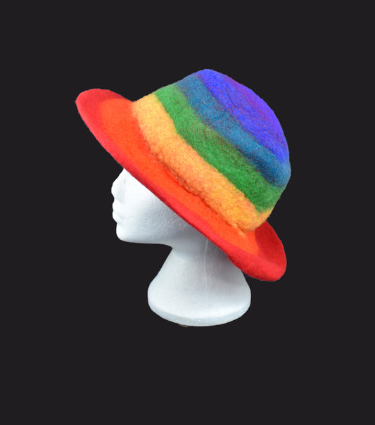 Rainbow Felt Hat