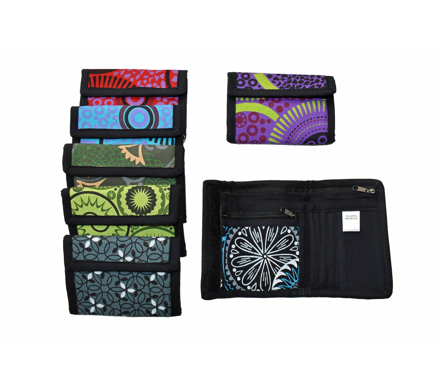 Printed Cotton 4 Pocket Wallet