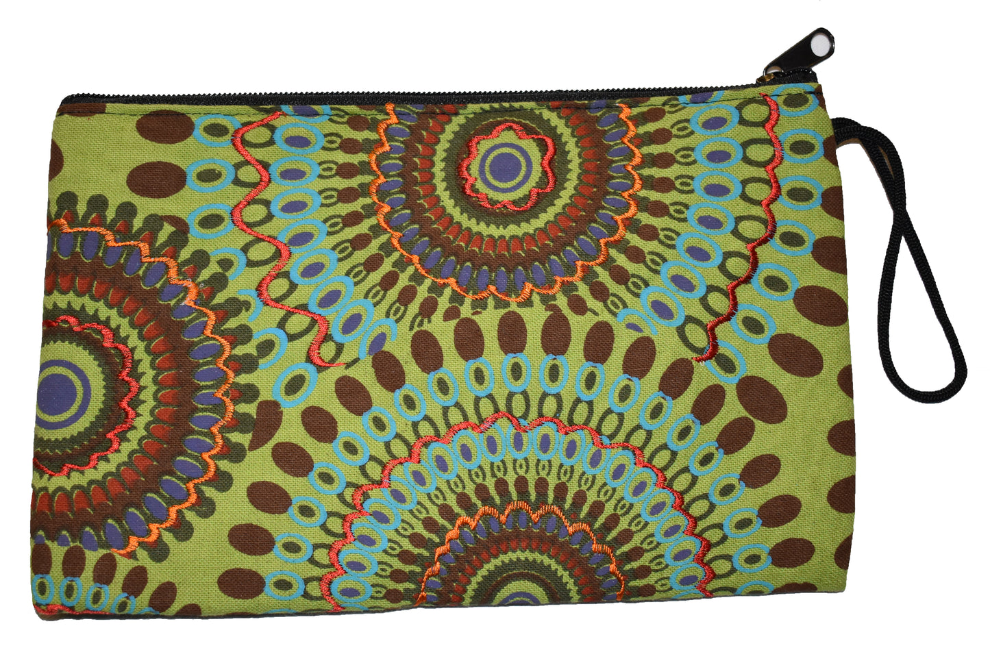 Large Printed & Embroidered Cotton Purse
