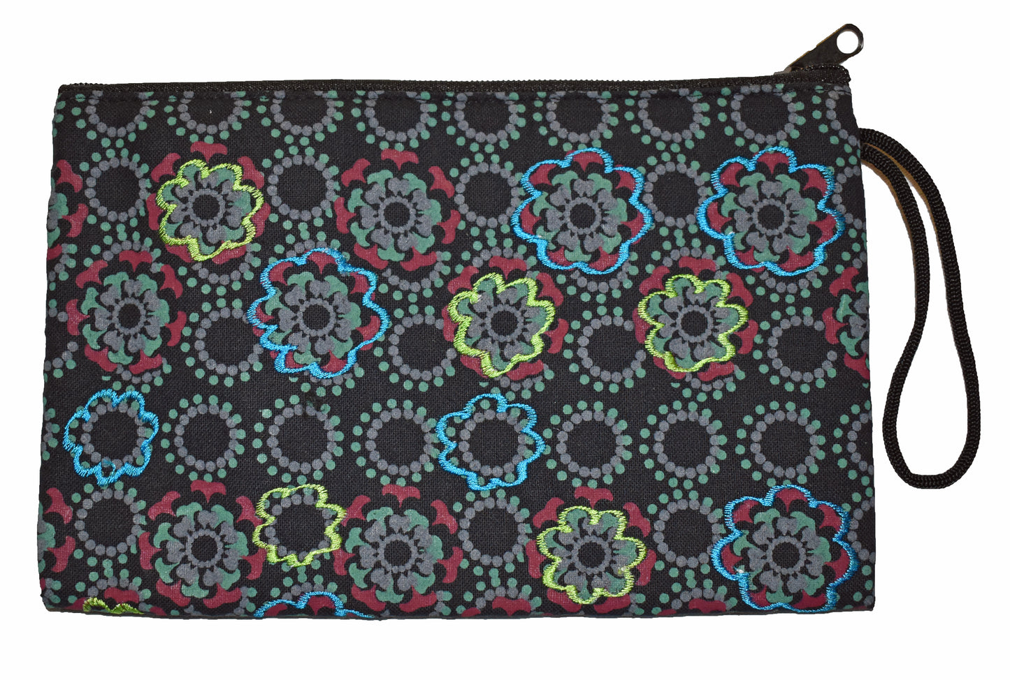 Large Printed & Embroidered Cotton Purse