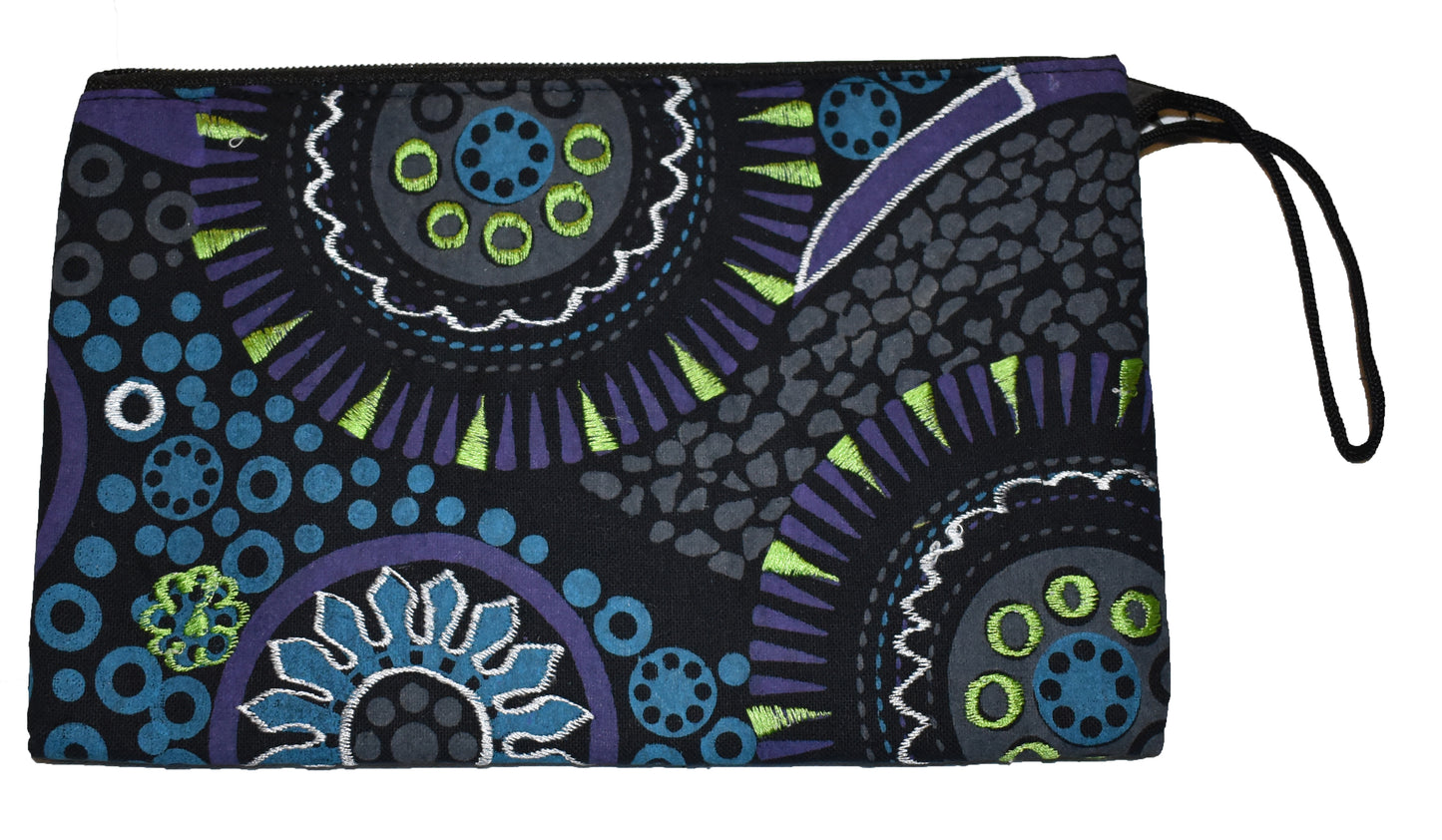 Large Printed & Embroidered Cotton Purse