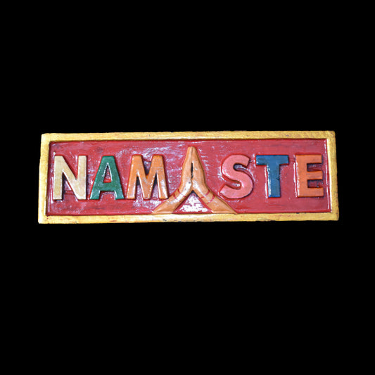 Large Wooden Namaste Wall Sign