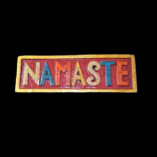 Large Wooden Namaste Wall Sign