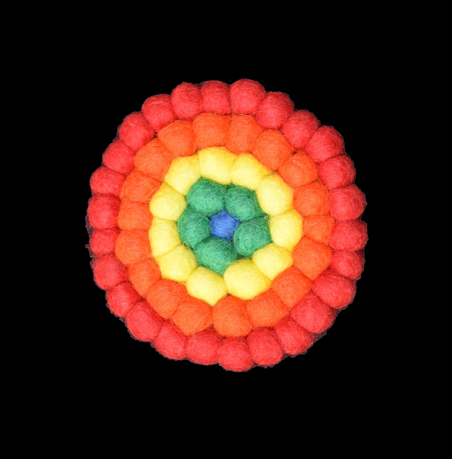 Rainbow Felt Coaster Mat 10cm