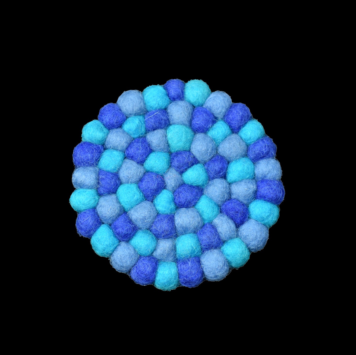 Blue Felt Coaster Mat 10cm