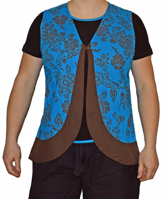 Printed Cotton Over Top Waistcoat