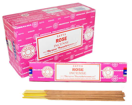 Satya Rose Incense 15g 12 Sticks