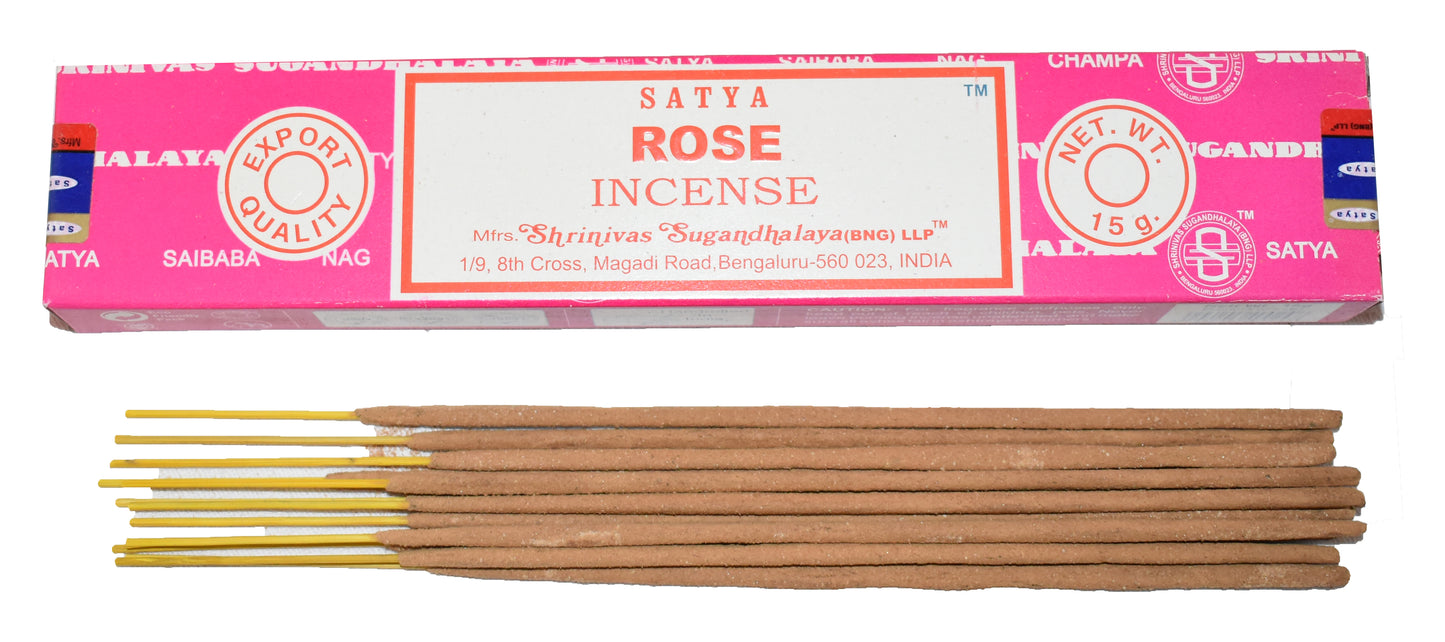 Satya Rose Incense 15g 12 Sticks