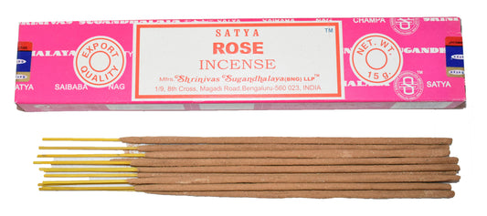 Satya Rose Incense 15g 12 Sticks