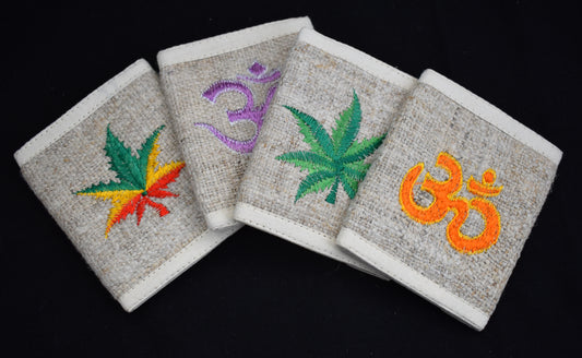 Hemp & Cotton Embroidered Wallet